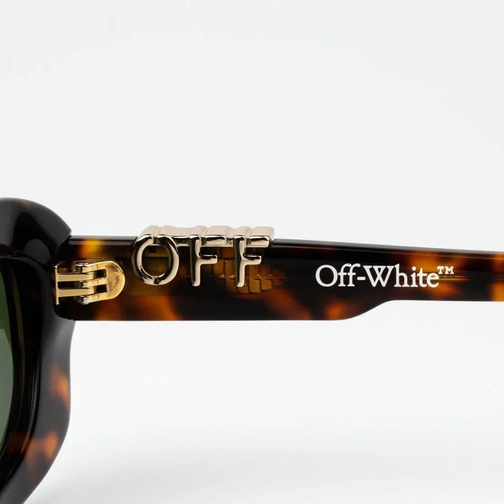 Off-White RENTON Women Sunglasses Havana Green Rectangle OERI13C RENTON 6055 - Picture 8 of 12